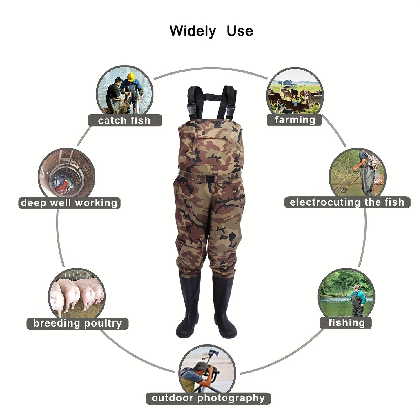 Lightweight Waterproof Nylon Chest Waders