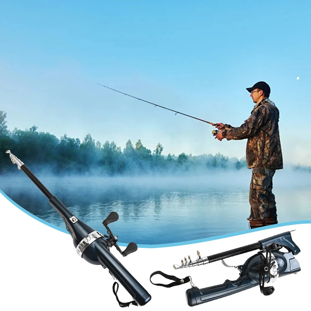Folding Telescopic Fishing Rod with Reel Line