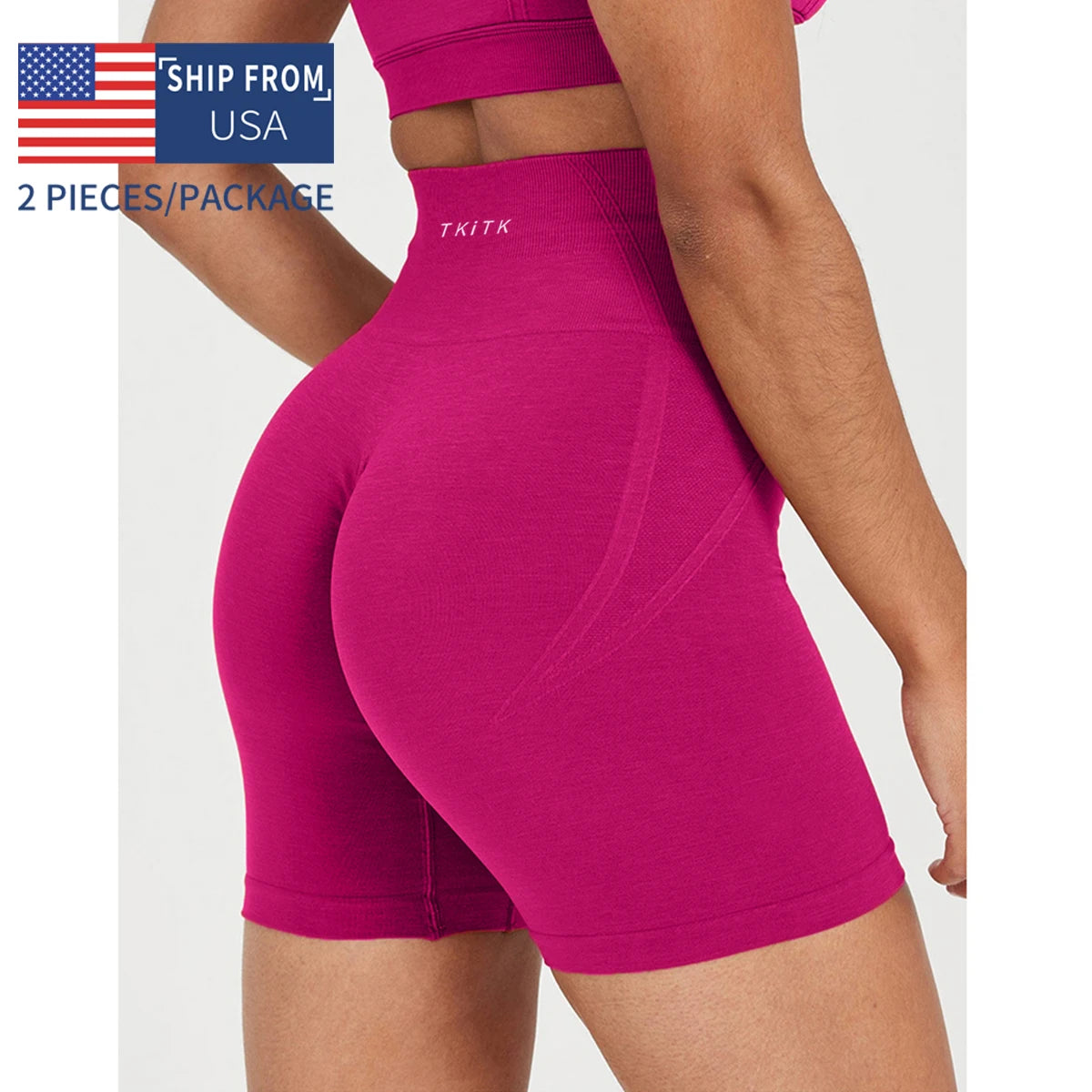 Seamless Women's Gym Shorts 2 Pieces