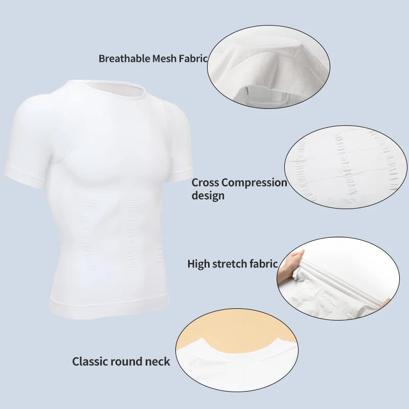 Men's Compression Shaper Shirt for Slimming Support