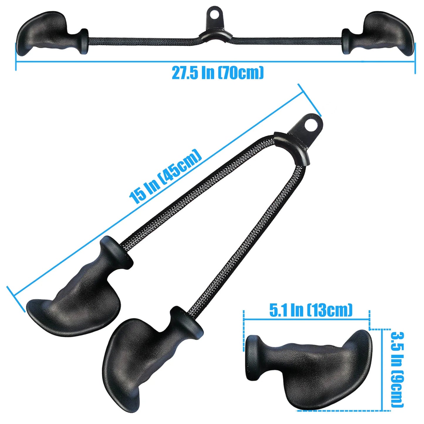 Ergonomic Cable Handle for Arm and Tricep Workouts