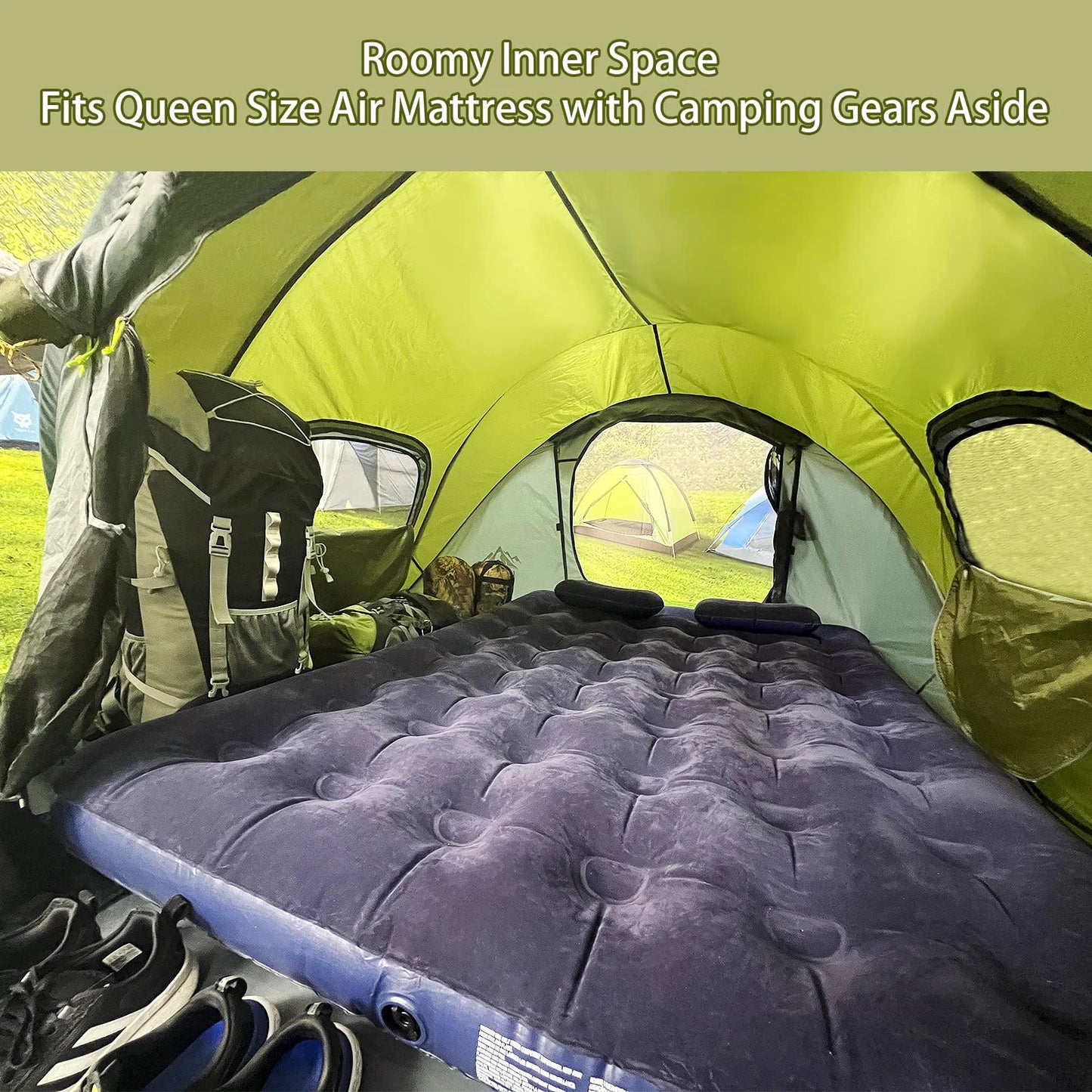 3-4 Person Automatic Pop-Up Camping Tent Waterproof Throw Open Family Tent