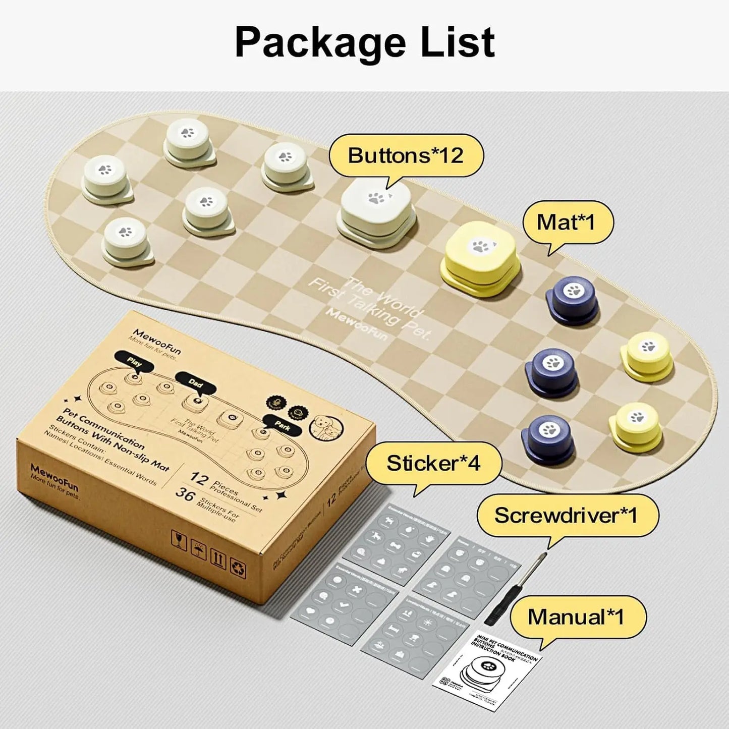 Dog Communication Button Training Set