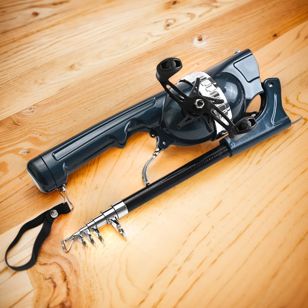 Folding Telescopic Fishing Rod with Reel Line