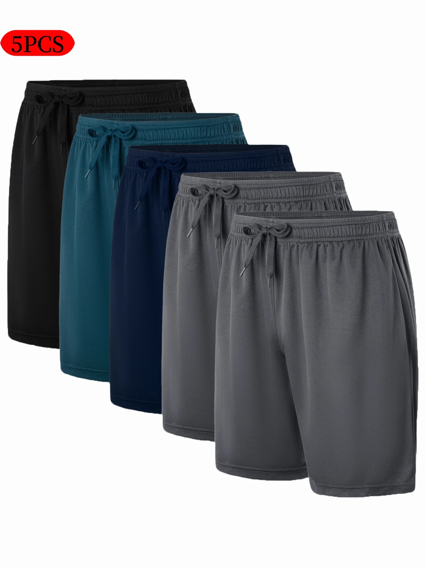 Mens Summer Drawstring Casual Shorts Set