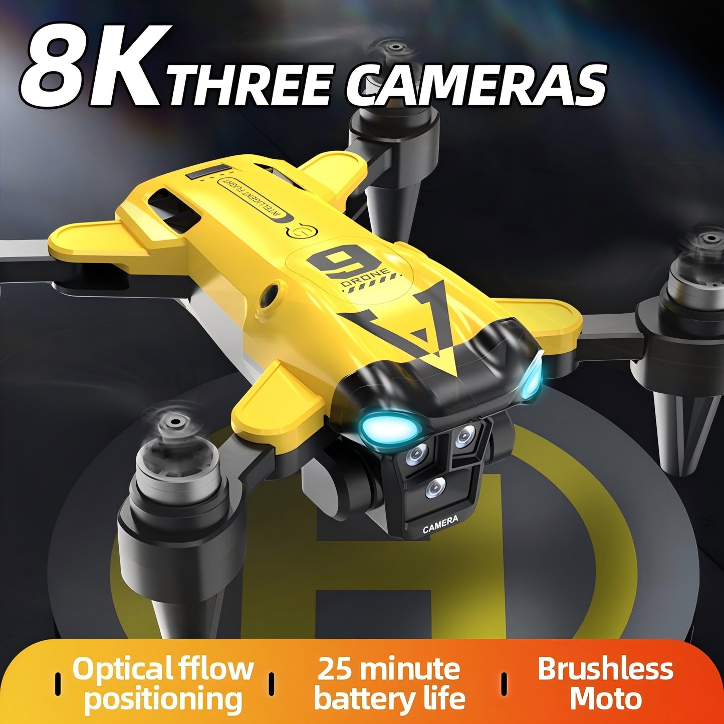 Long Endurance Drone with Dual HD Cameras