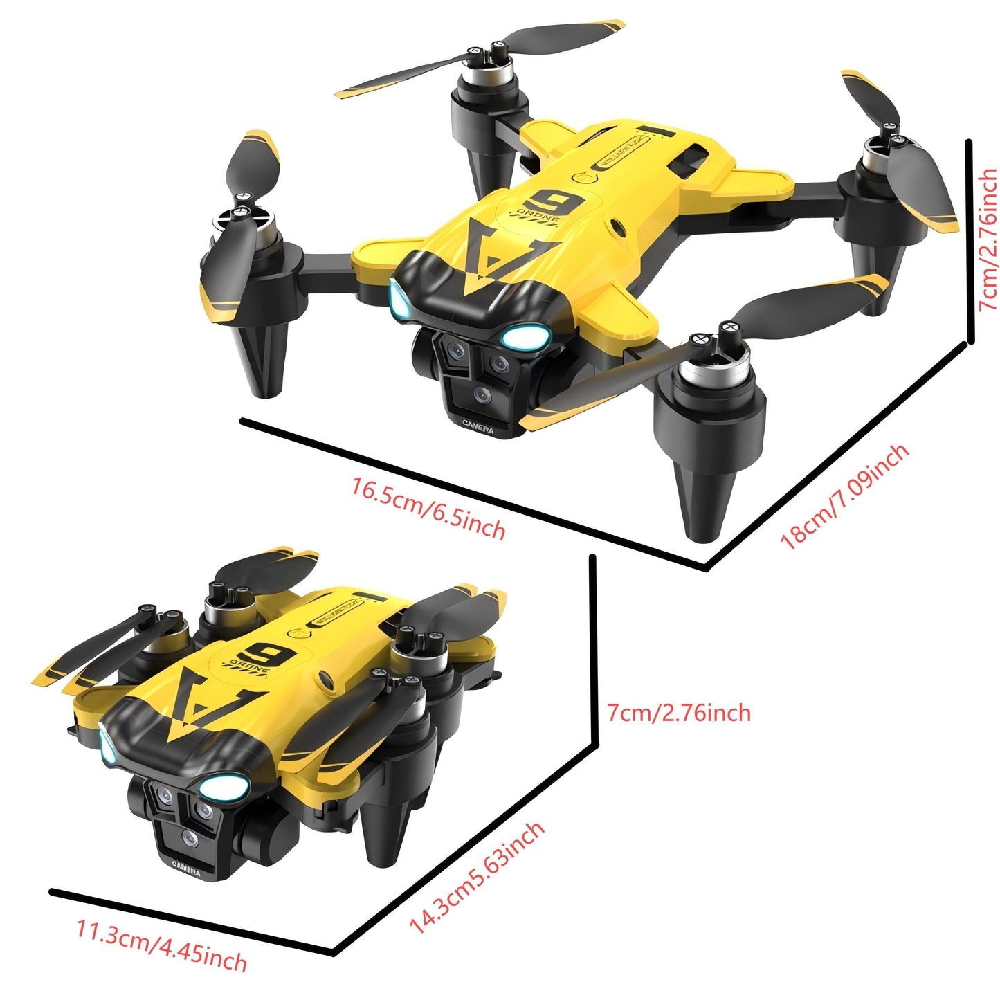 Long Endurance Drone with Dual HD Cameras