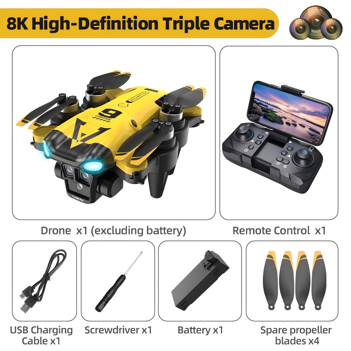 Long Endurance Drone with Dual HD Cameras