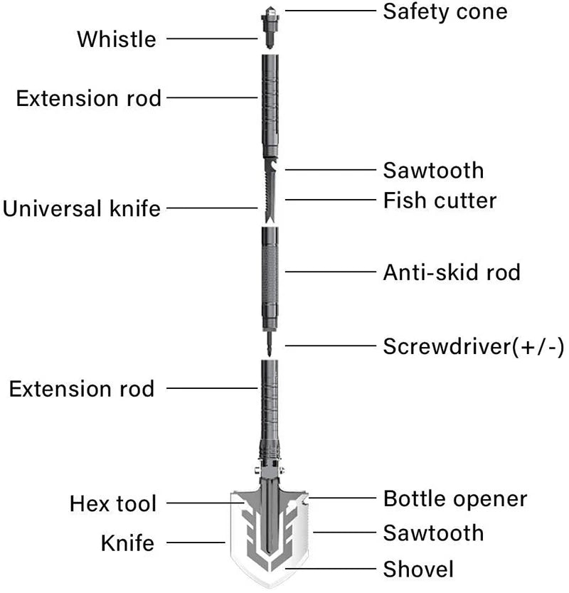 Military Folding Camping Shovel
