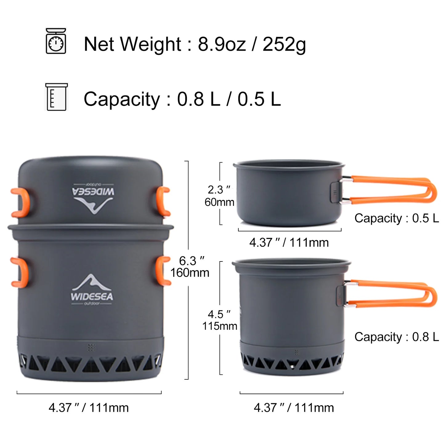 **Aluminum Outdoor Cookware Set for Camping**