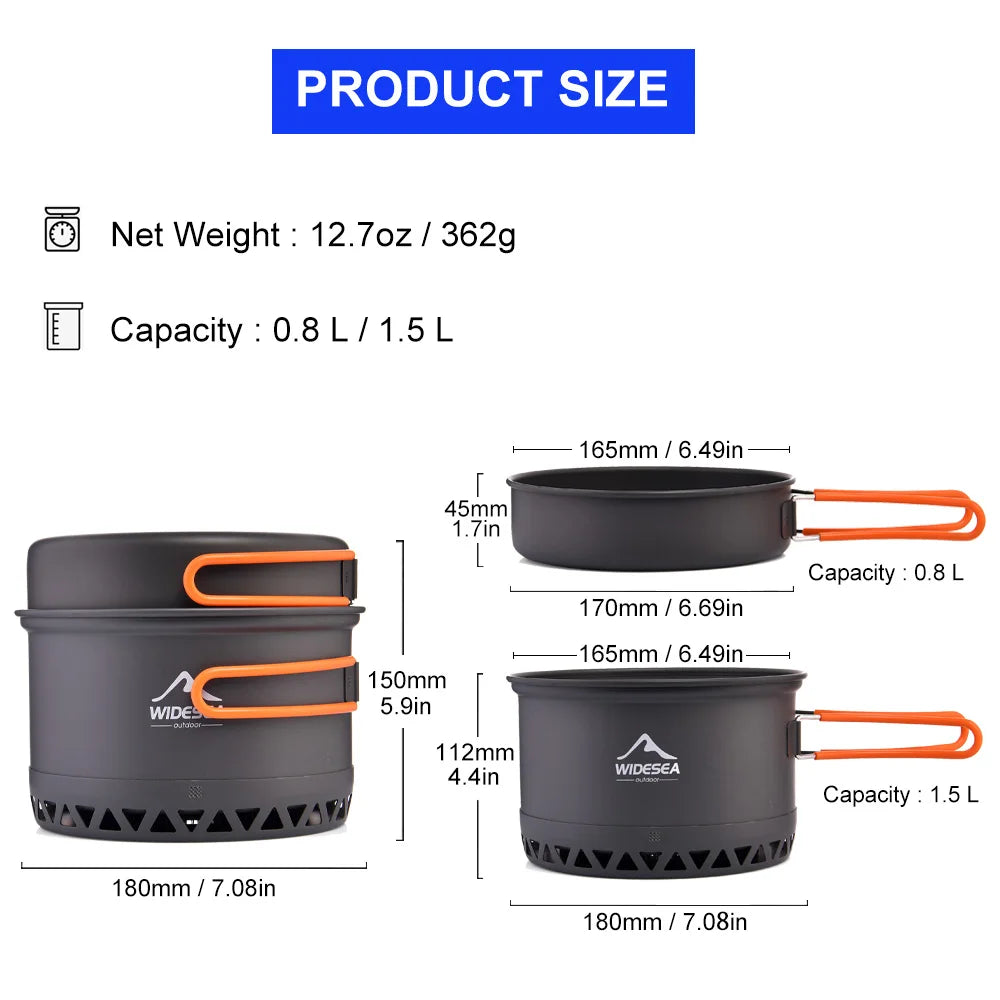 **Aluminum Outdoor Cookware Set for Camping**