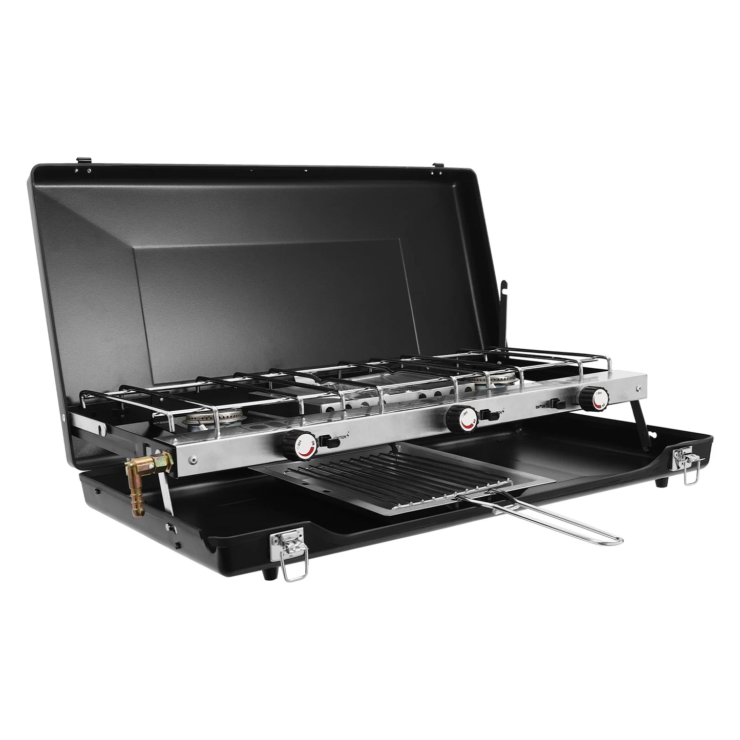 **Portable 3 Burner Folding Propane Gas Stove**