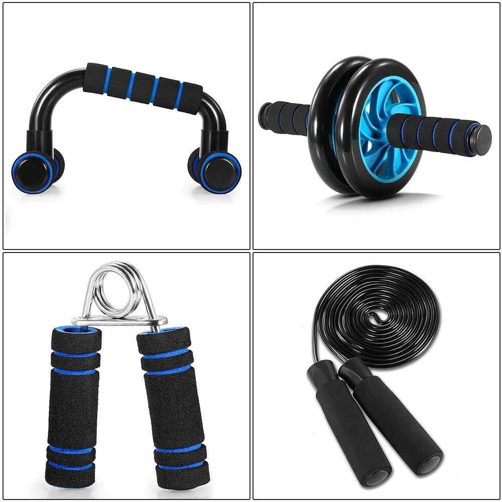 **5-in-1 Ab Roller & Push-Up Bar Home Fitness Set**