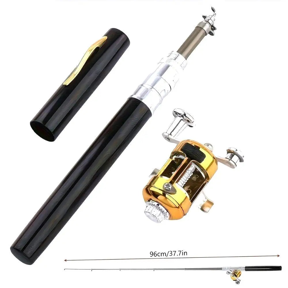 2 Set Compact Pen Fishing Rod Ultra Lightweight & Portable
