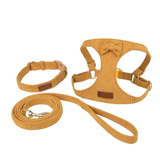 Soft Breathable Adjustable Dog Harness and Leash Set