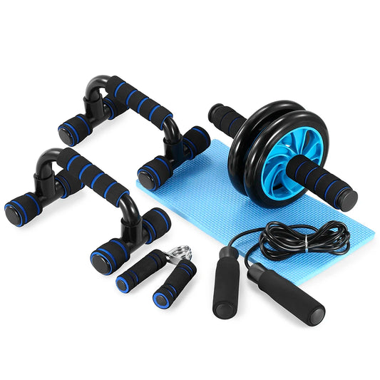 **5-in-1 Ab Roller & Push-Up Bar Home Fitness Set**