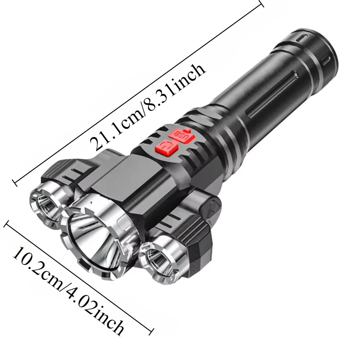 Rechargeable Waterproof LED Flashlight