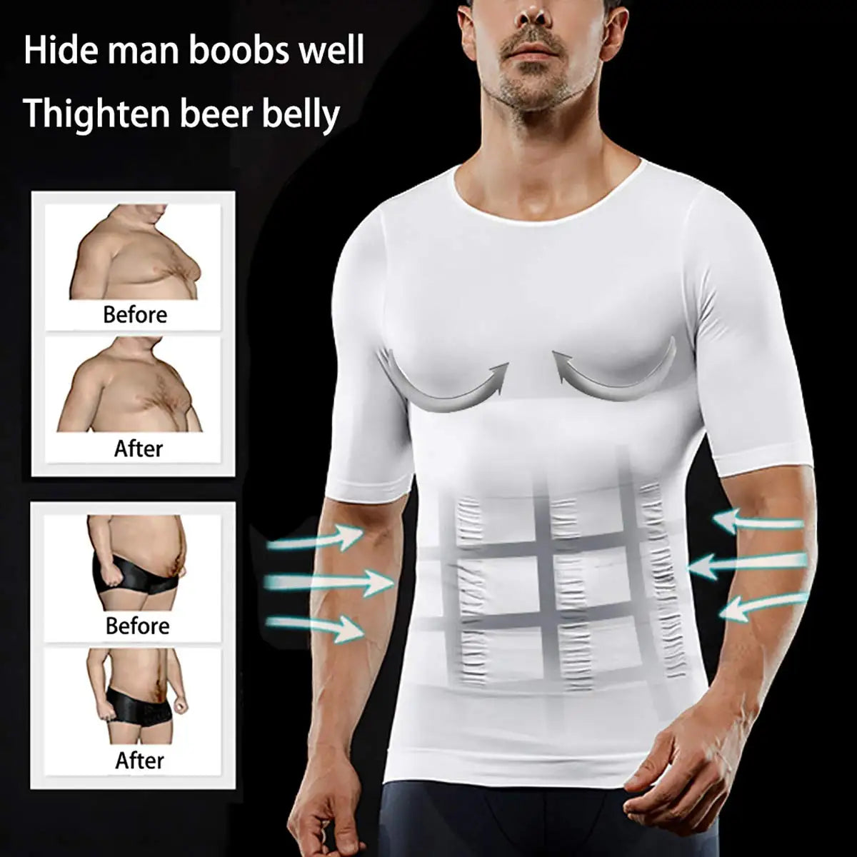 Men's Compression Shaper Shirt for Slimming Support
