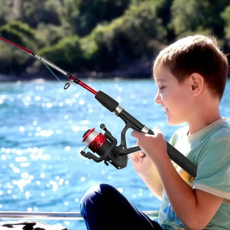 Kids Fishing Rod Set with Reel and Carrying Bag