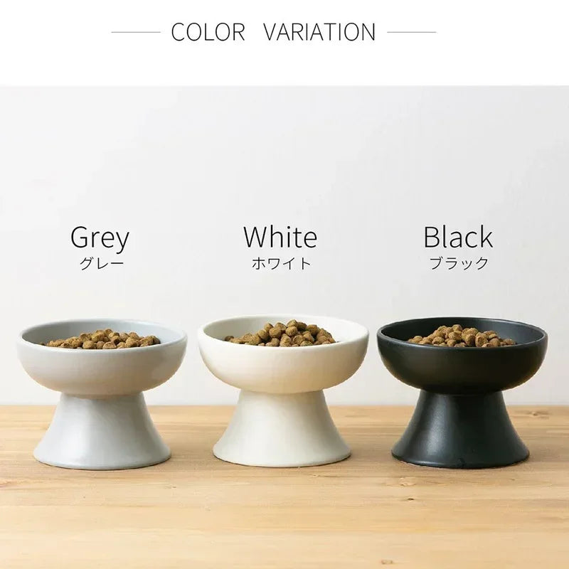 Elevated Ceramic Cat Bowl