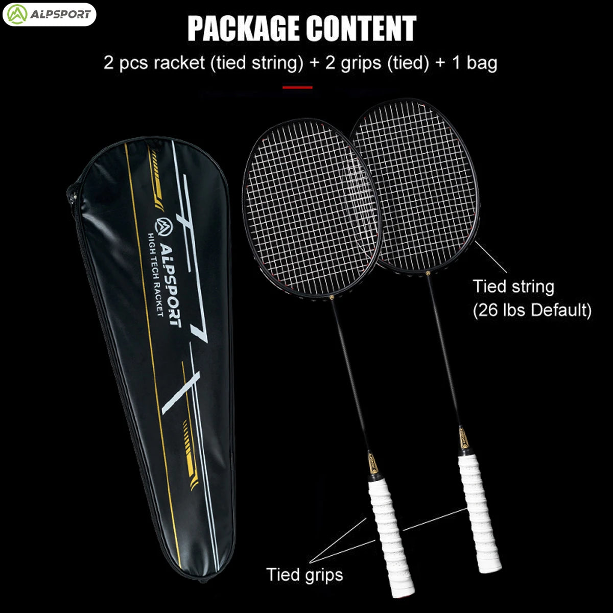 Carbon Fiber Badminton Racket Set
