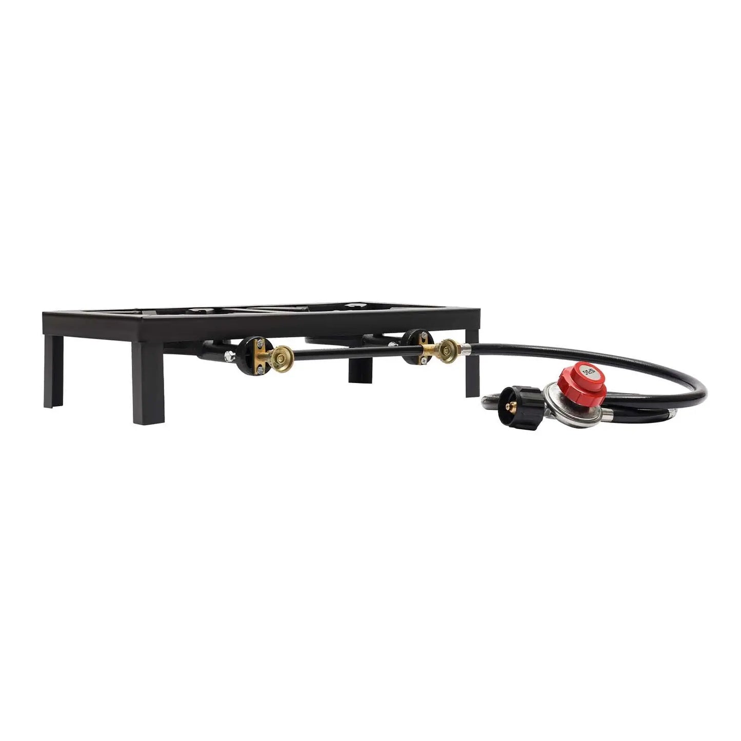 Portable Double Burner Gas Stove with Adjustable Regulator