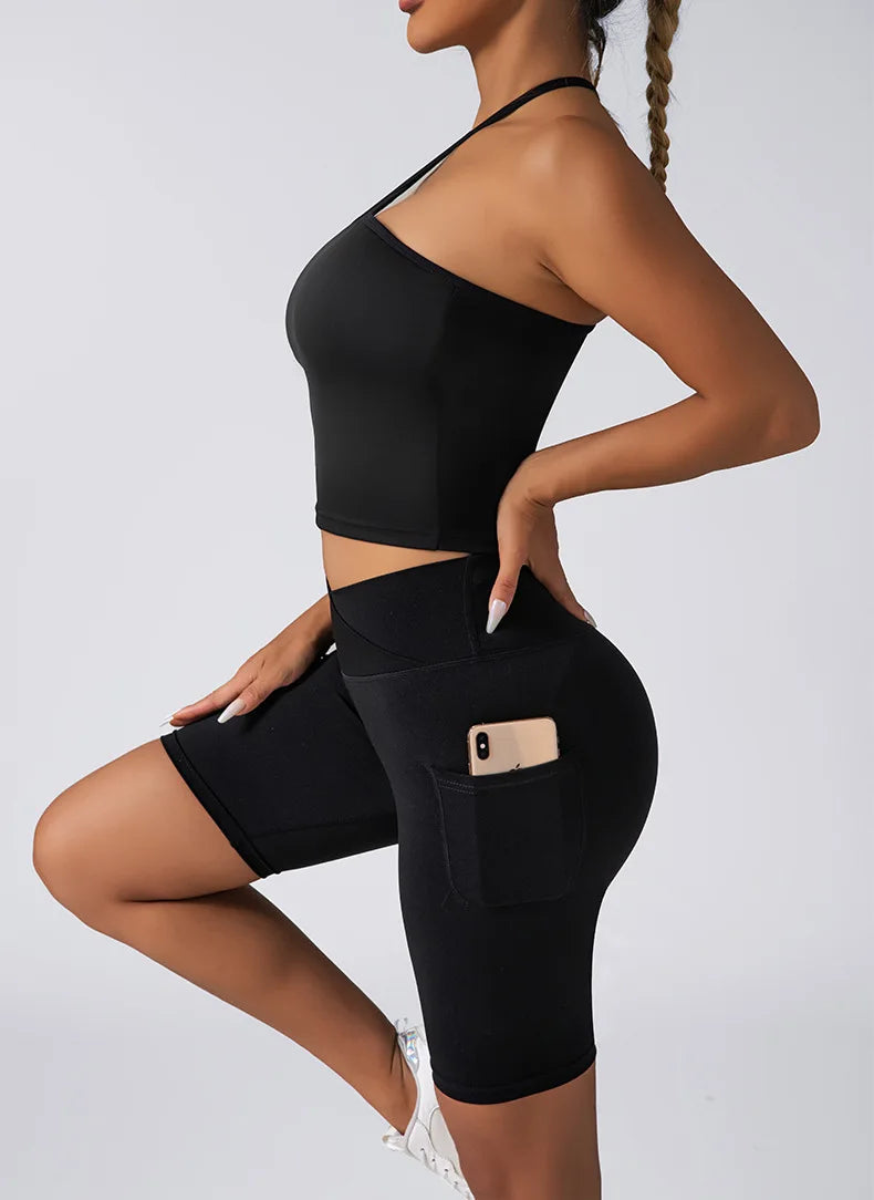 **Womens Seamless Workout Set Sports Bra and Leggings**