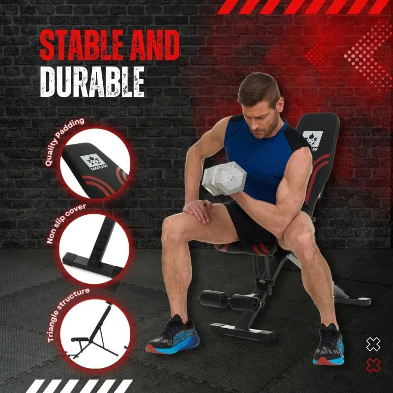 Adjustable Weight Bench Full Body Workout Equipment