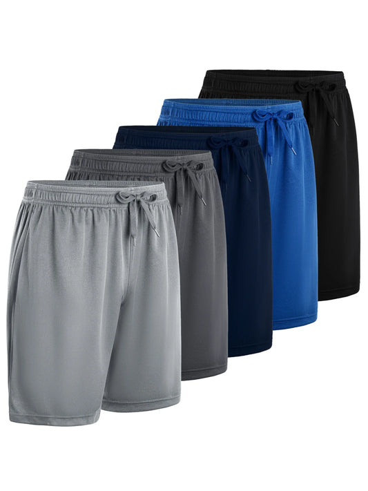 Mens Summer Drawstring Casual Shorts Set