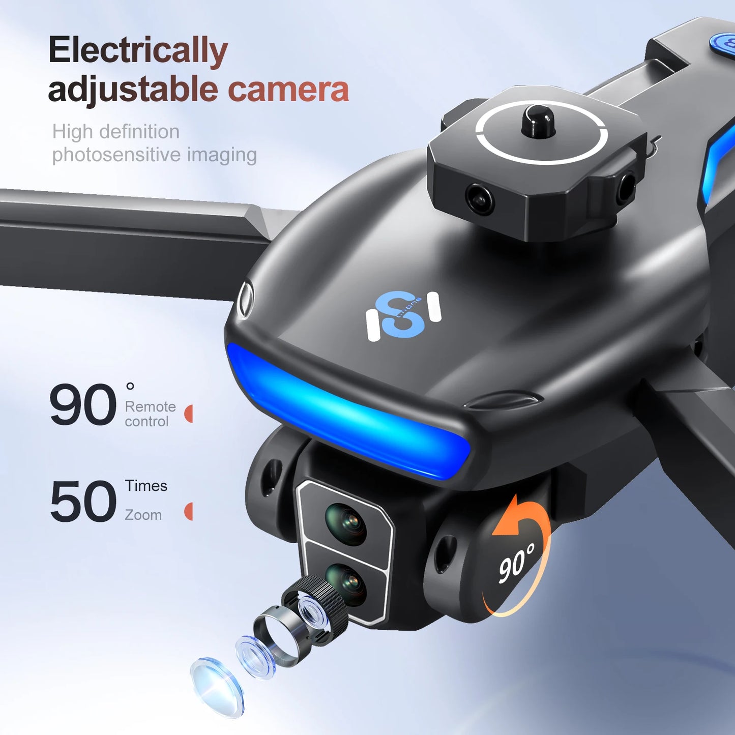 Foldable Brushless Drone with Dual Cameras