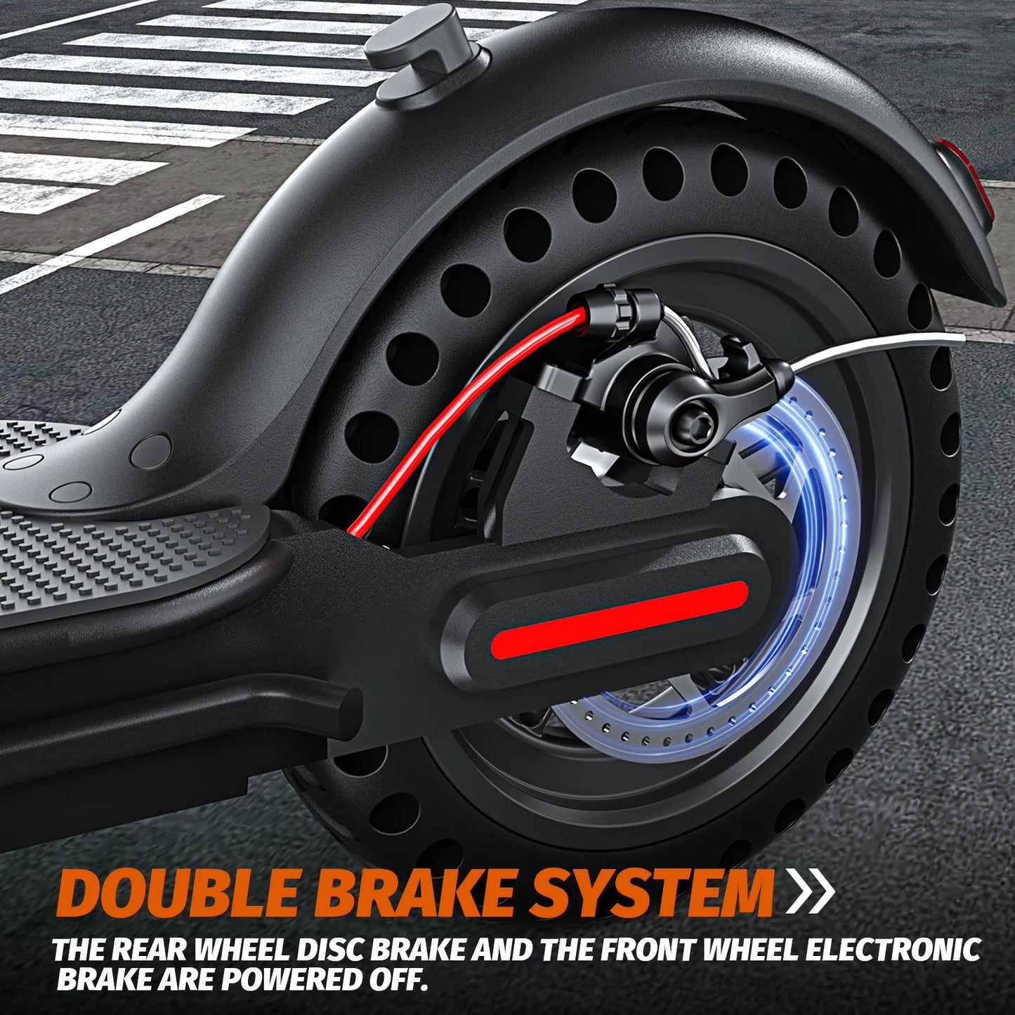 Foldable Electric Scooter with APP and Dual Brake