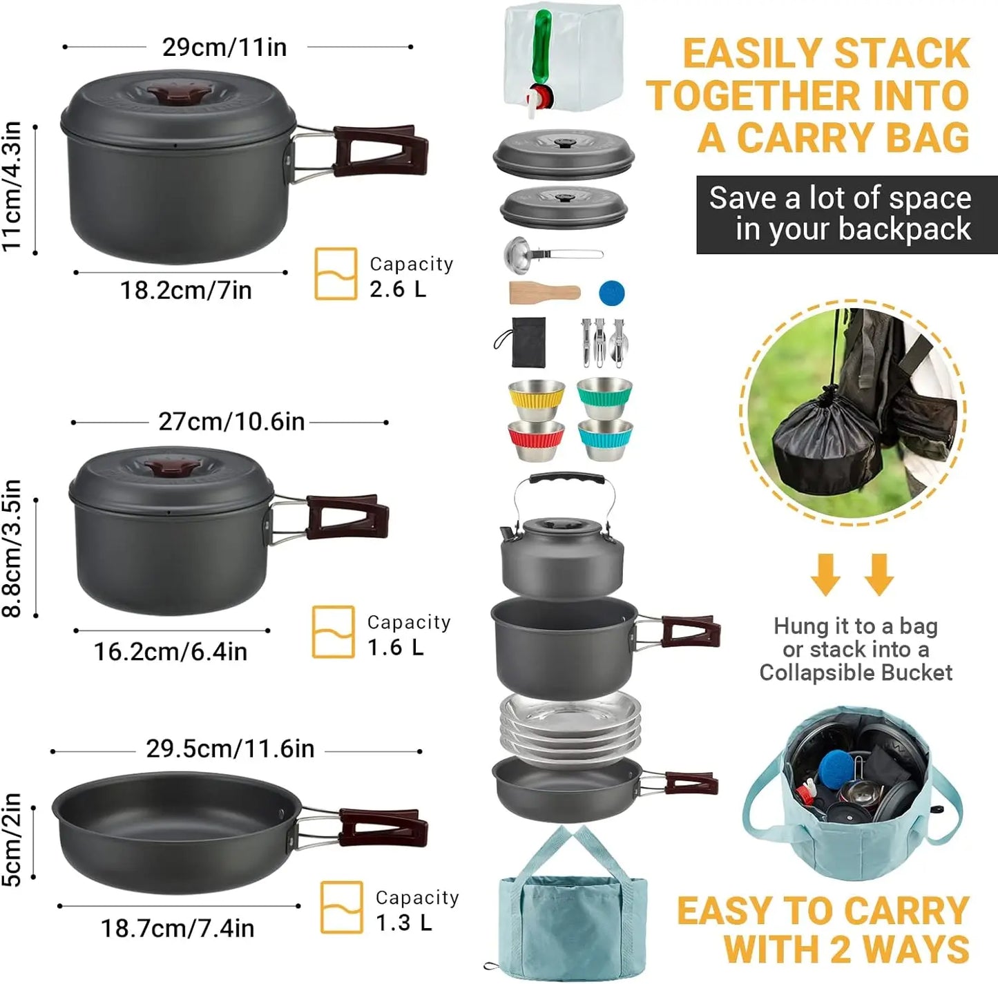Camping Cookware Set with Utensils