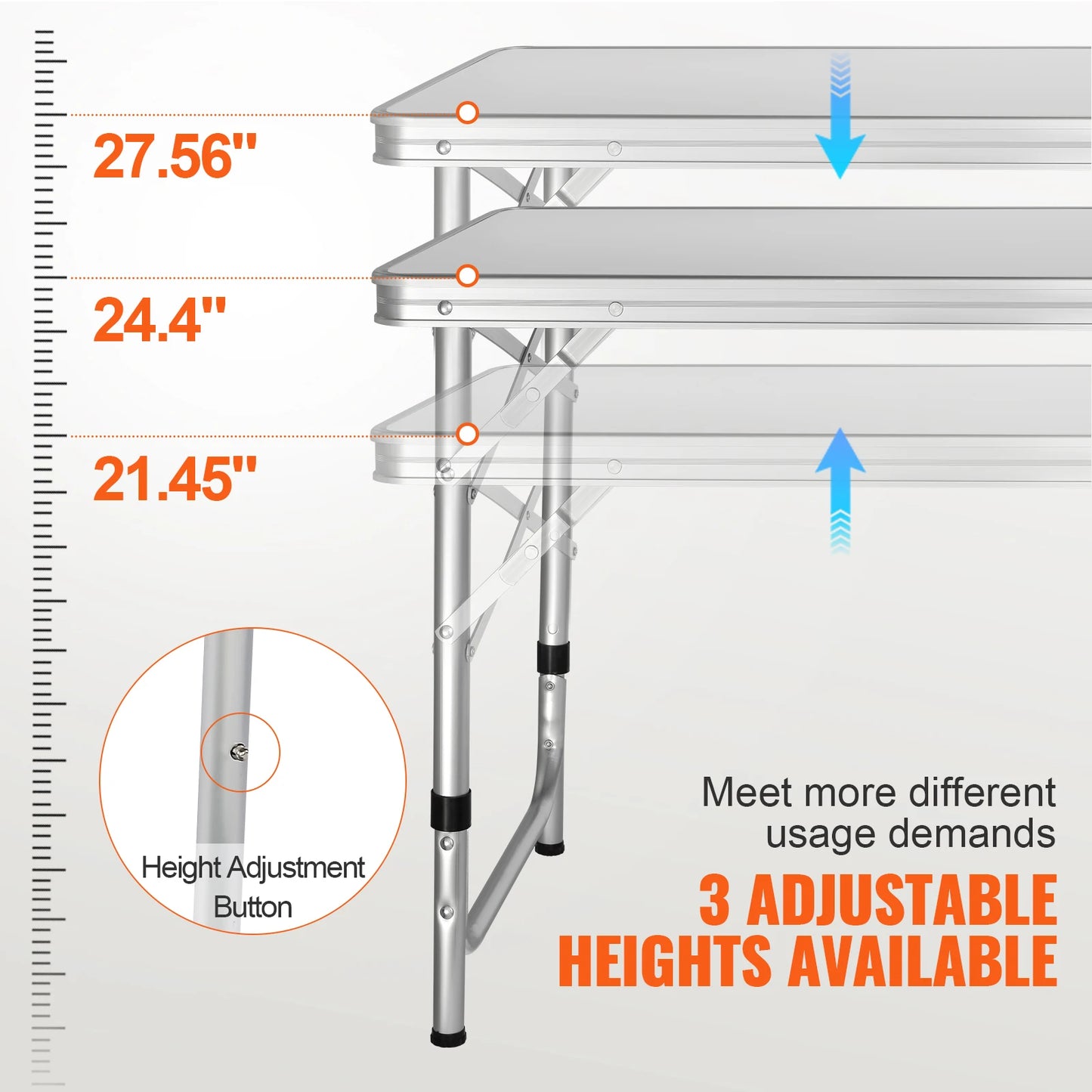 Folding Camping Kitchen Table with Storage
