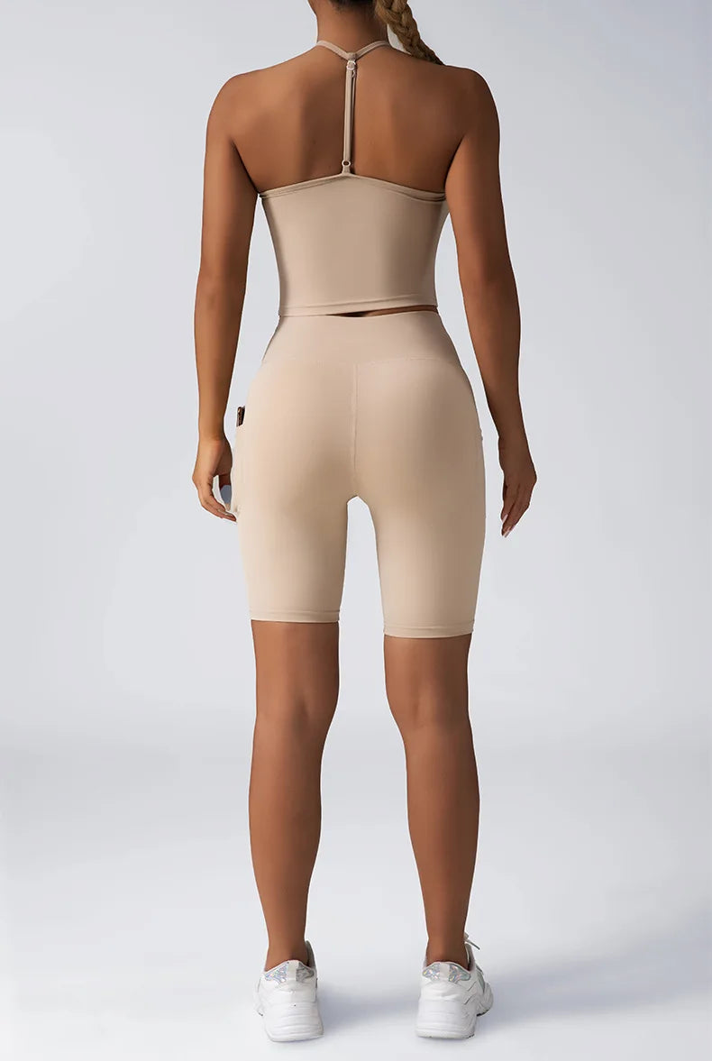 **Womens Seamless Workout Set Sports Bra and Leggings**