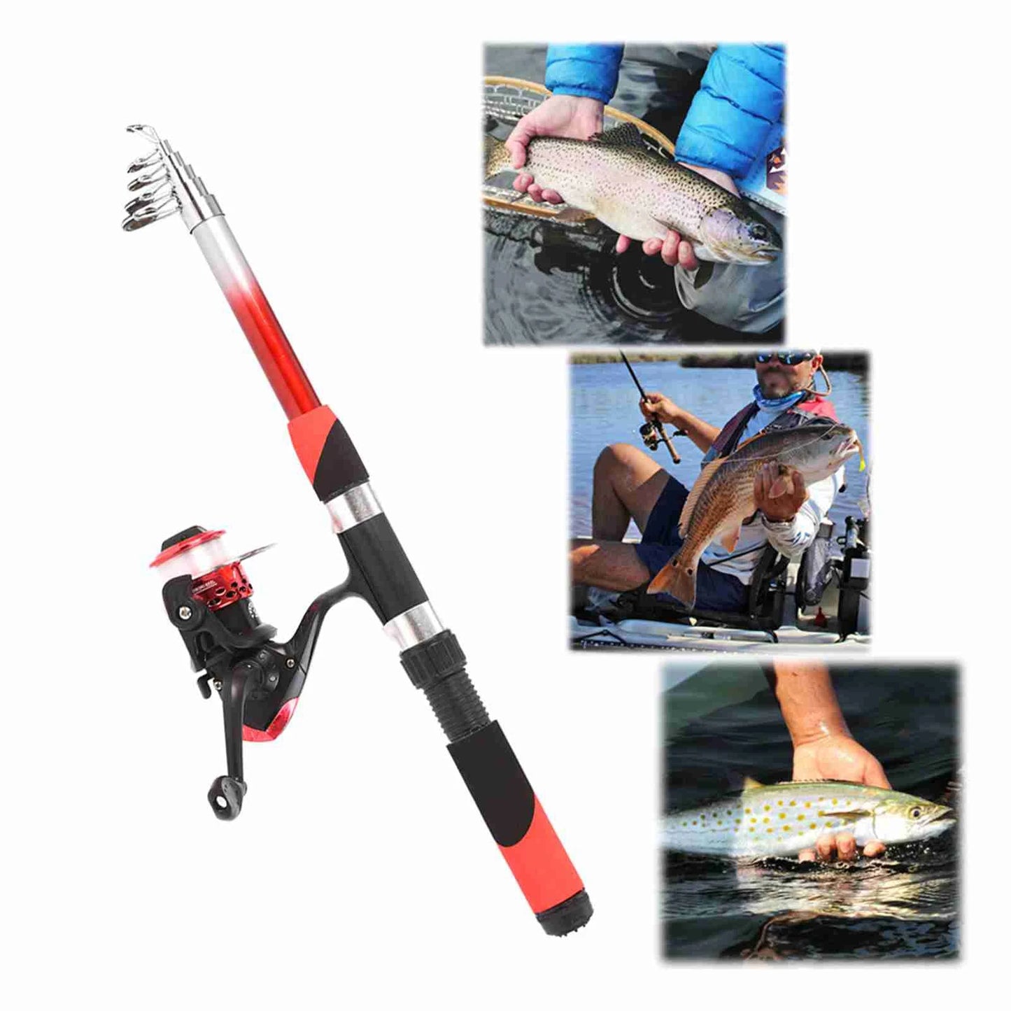 **Portable Fishing Rod and Reel Combo Kit**