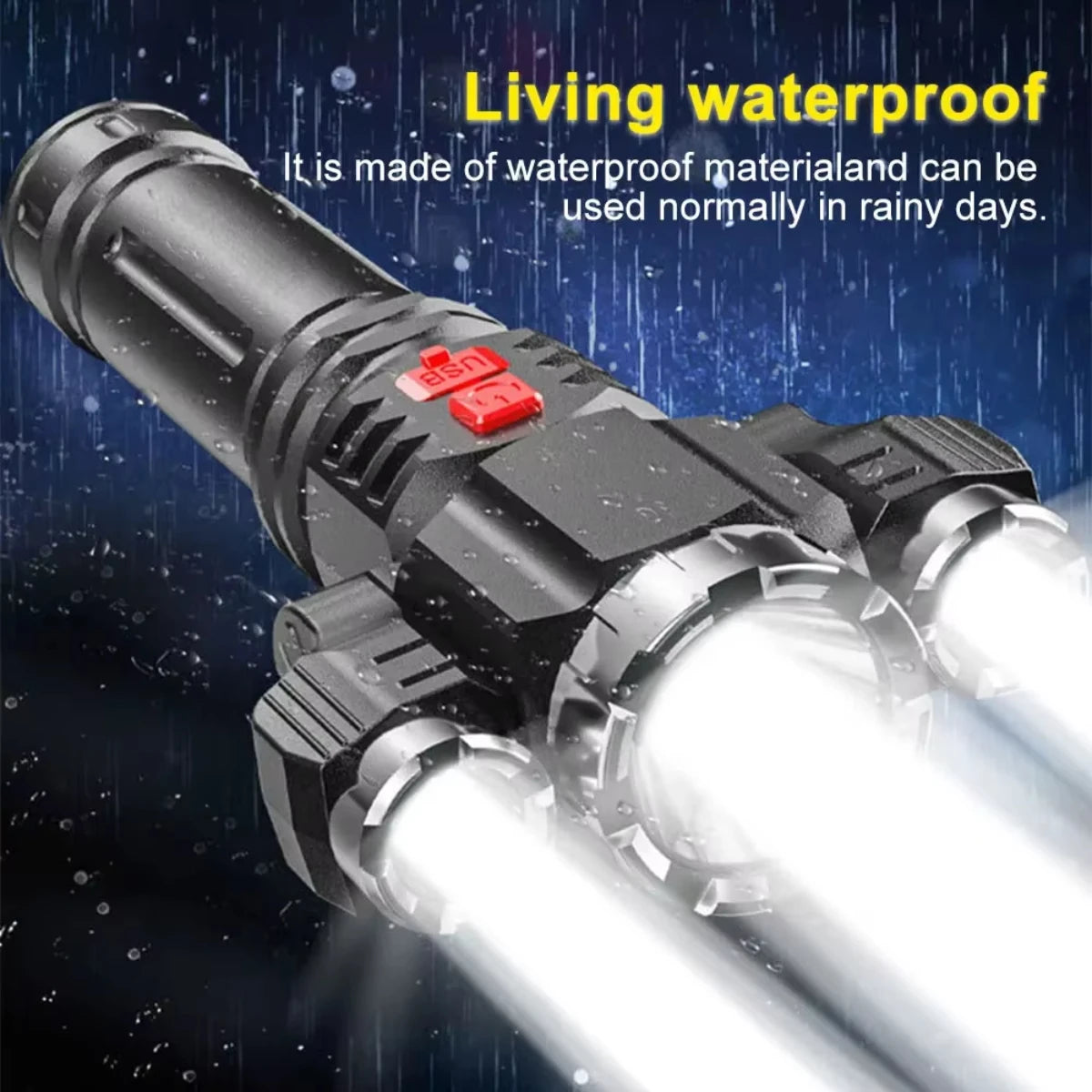 Rechargeable Waterproof LED Flashlight