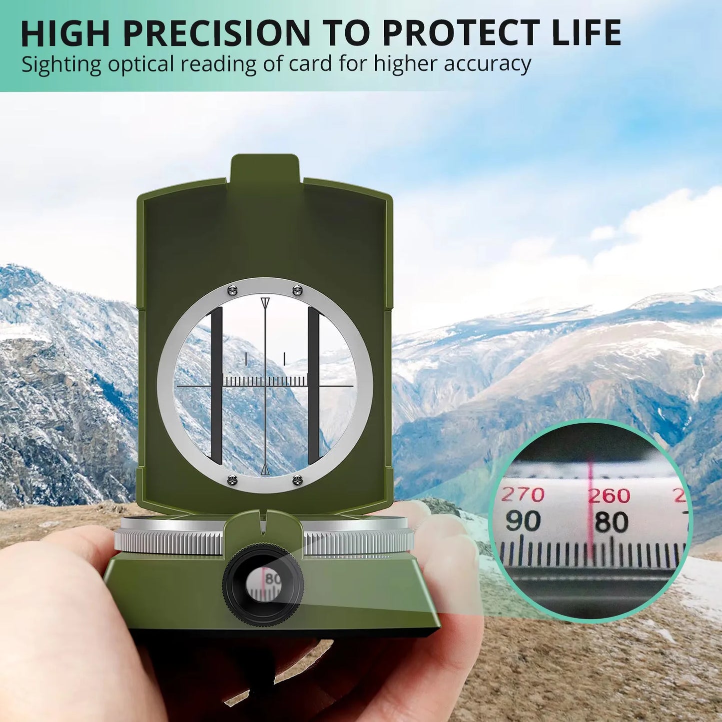 Military Metal Sighting Compass