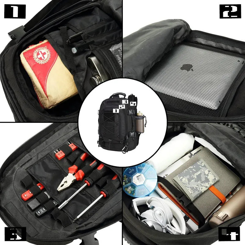 Military 65L Tactical Backpack for Outdoor & Travel