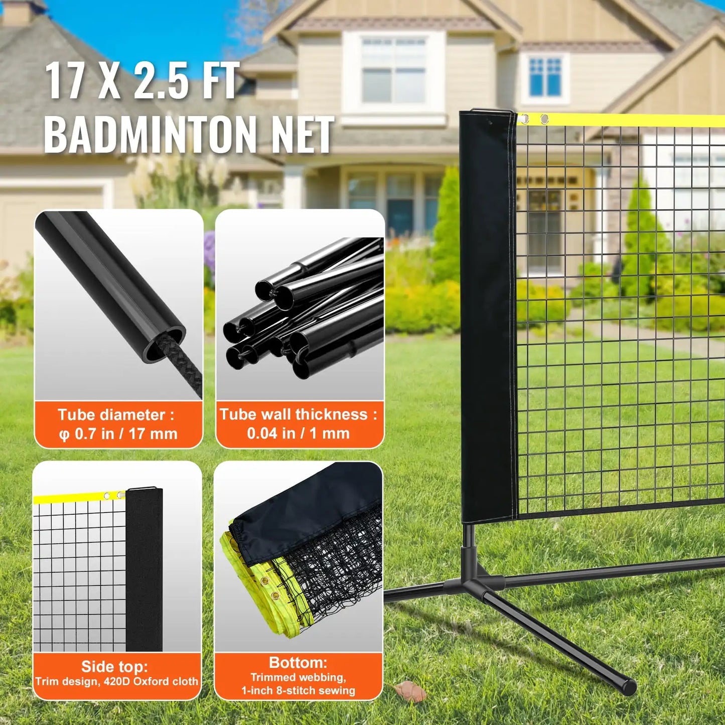 Portable Multi Sport Net Set 17ft