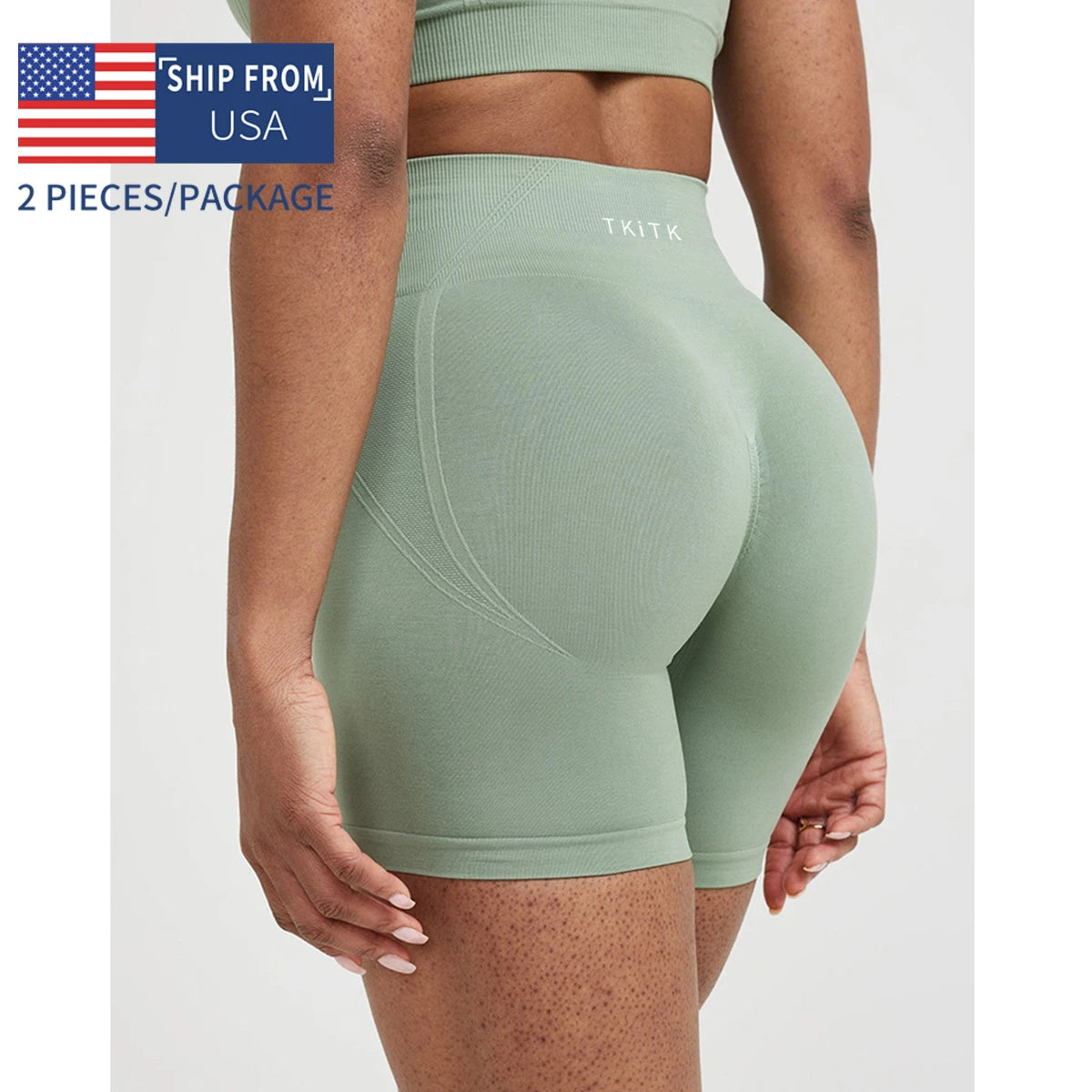 Seamless Women's Gym Shorts 2 Pieces