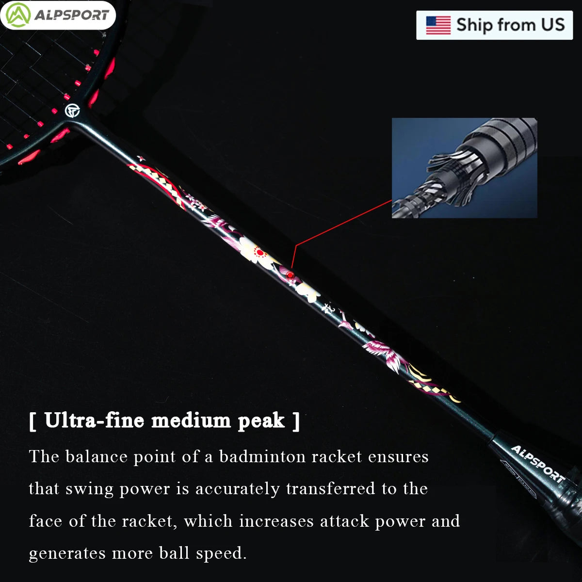 Ultralight Carbon Fiber Badminton Racket
