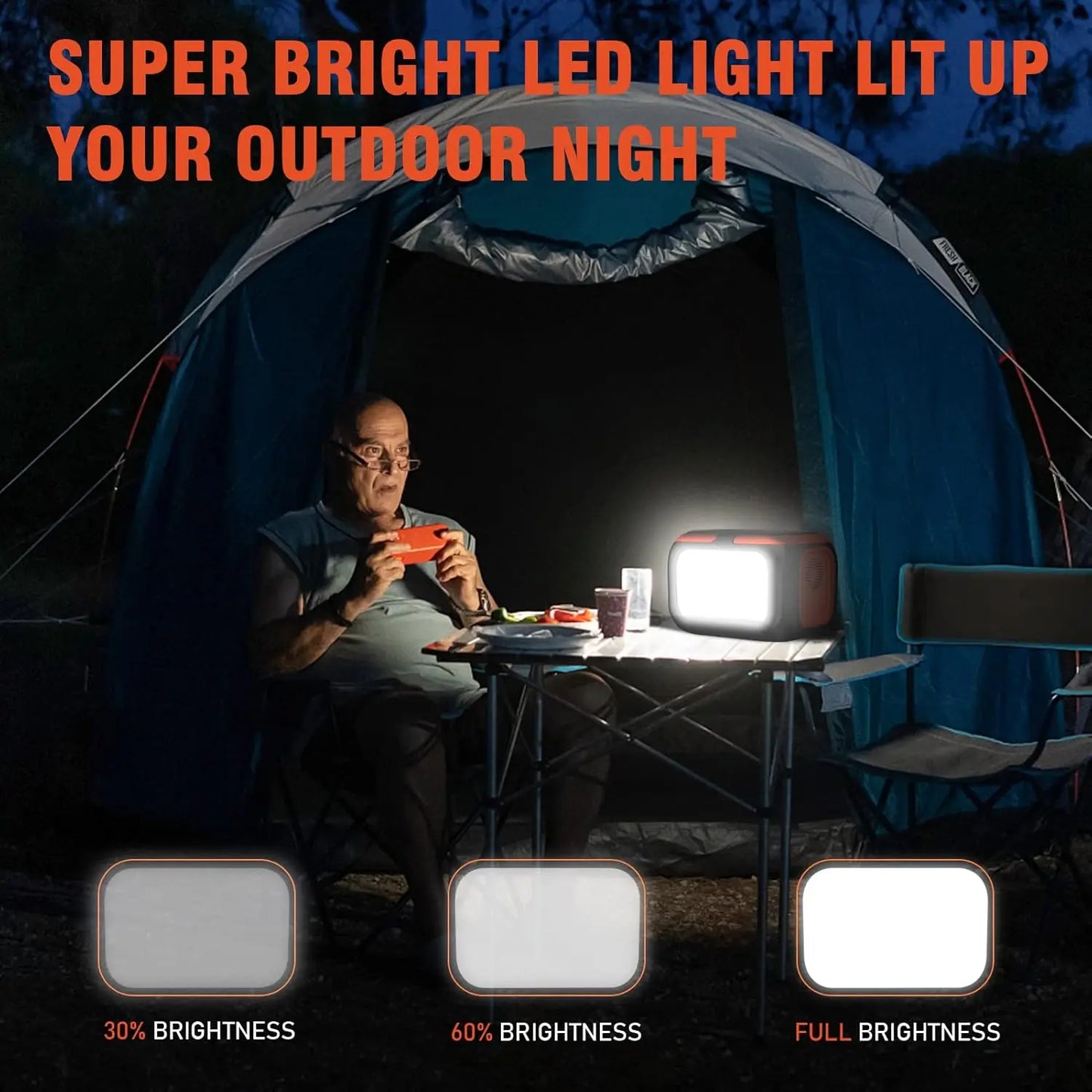 Portable Power Station with AC Outlets and Solar Charging