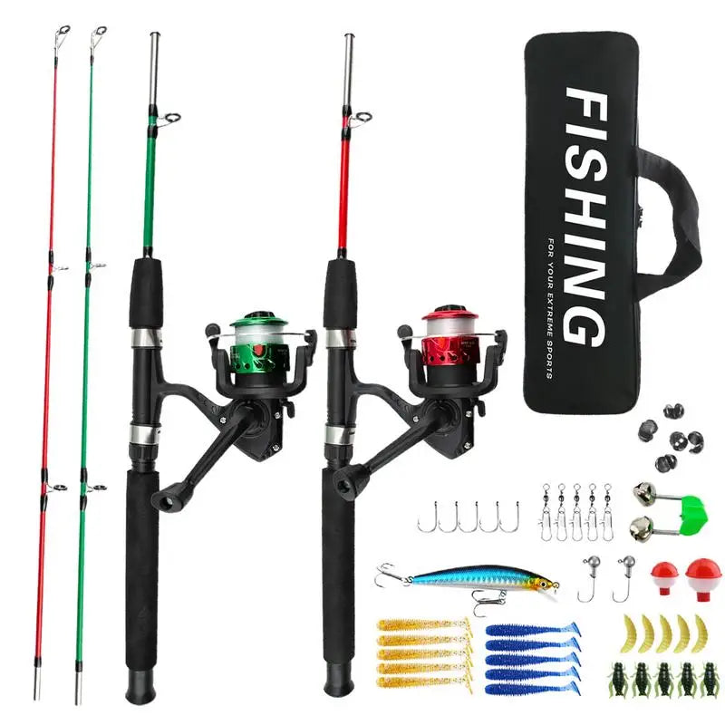 Kids Fishing Rod Set with Reel and Carrying Bag