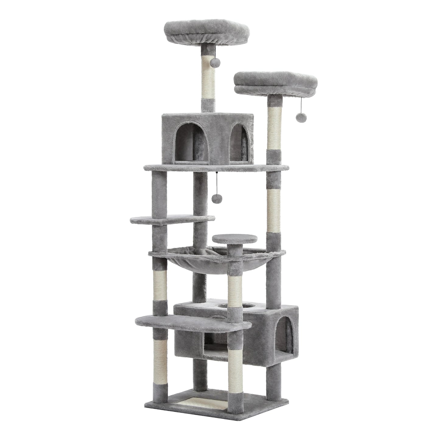 Large Multi-Level Cat Tree Tower for Indoor Cats with Plush Condo Scratching Posts and Perches