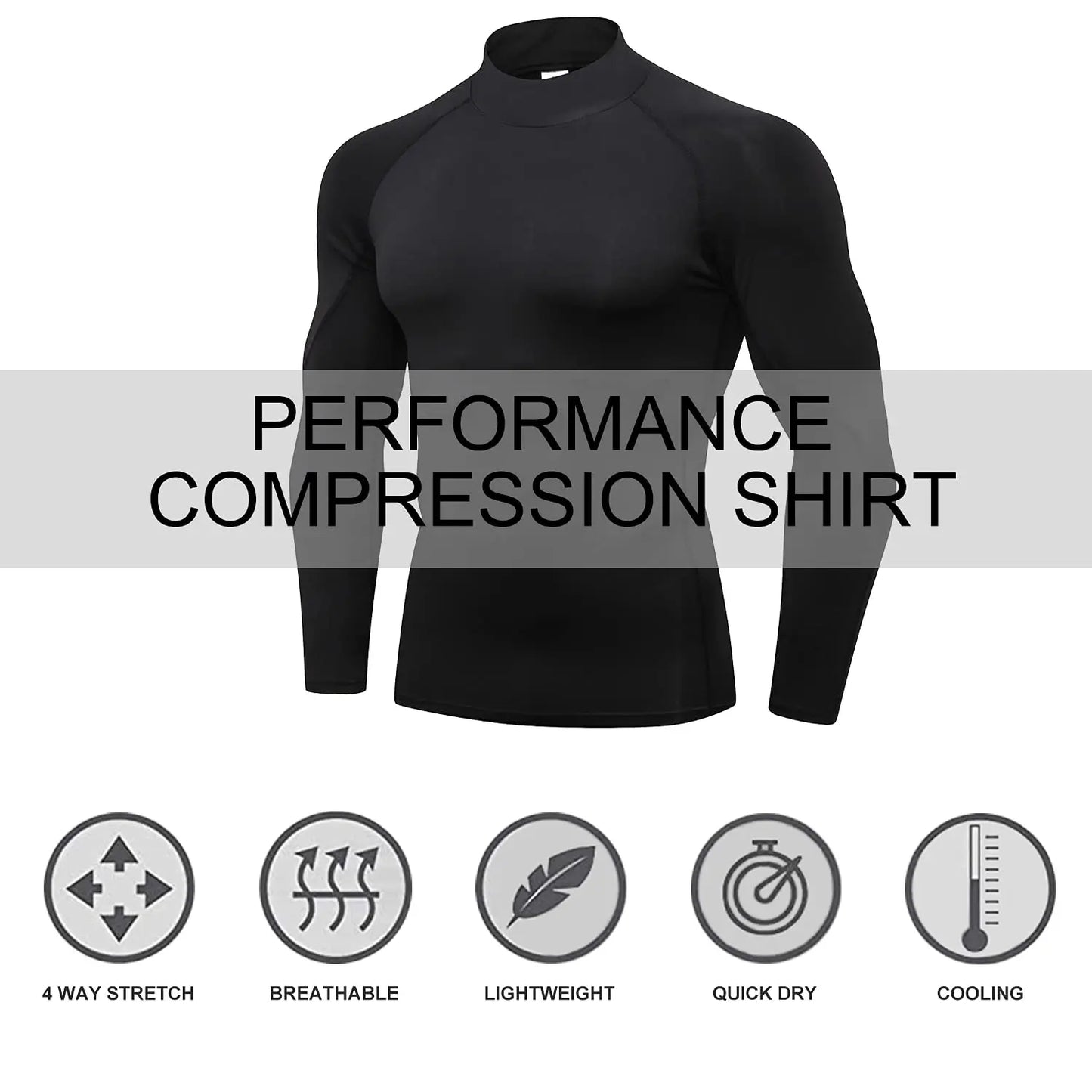 Mens Long Sleeve Compression Shirt