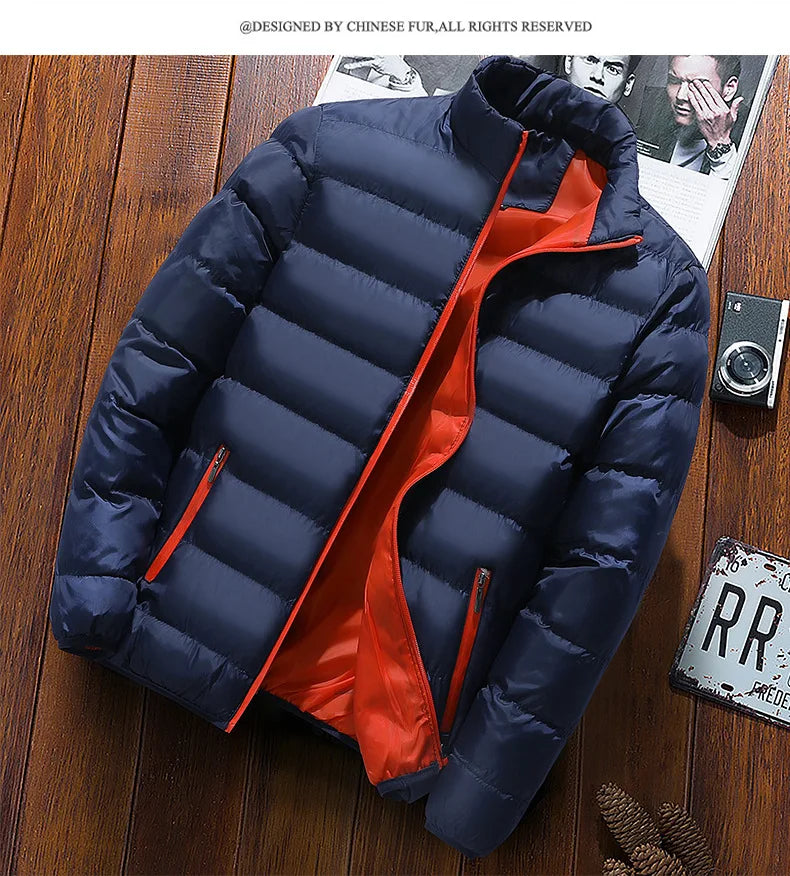 **Men Winter Cotton Zip Jacket**
