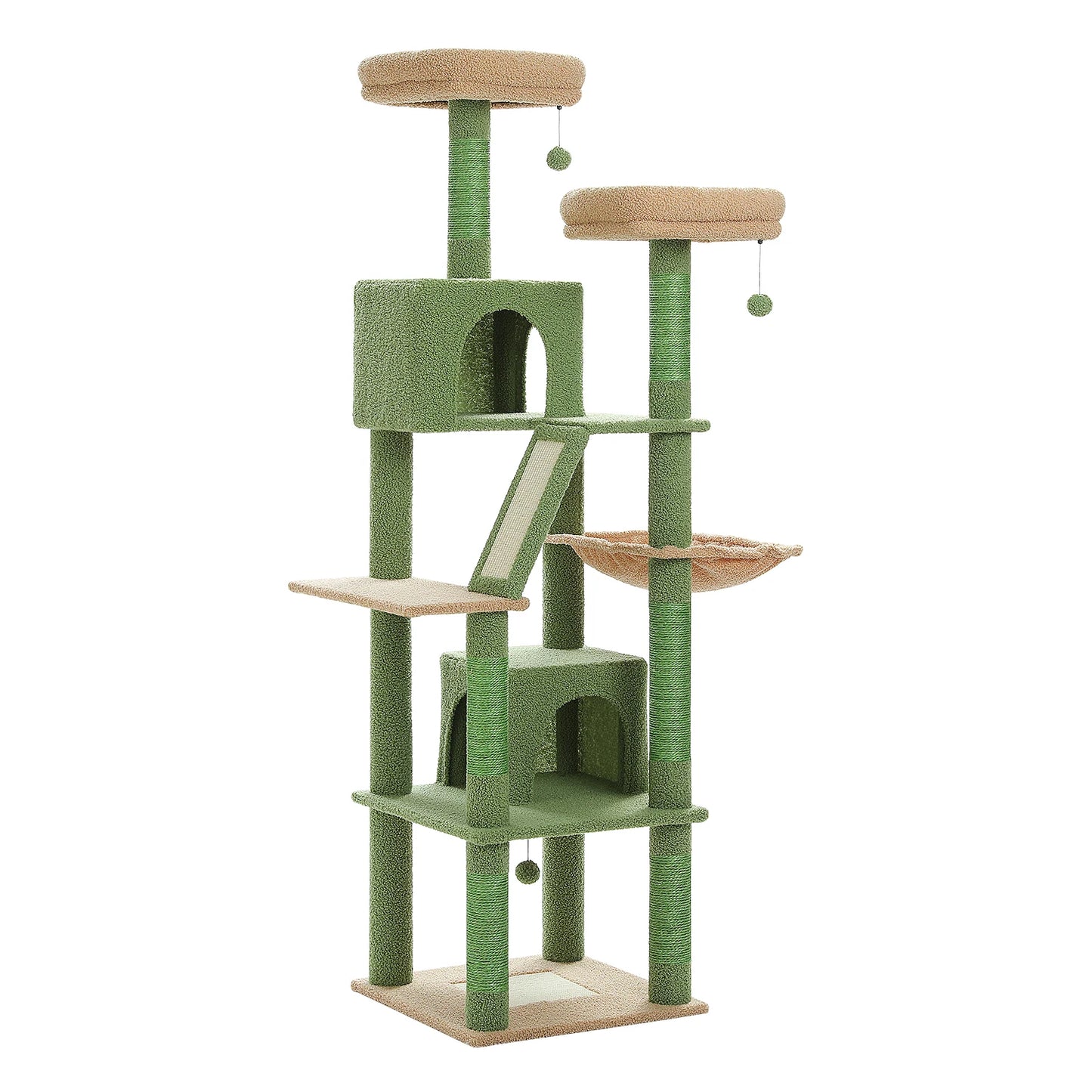 Large Multi-Level Cat Tree Tower for Indoor Cats with Plush Condo Scratching Posts and Perches