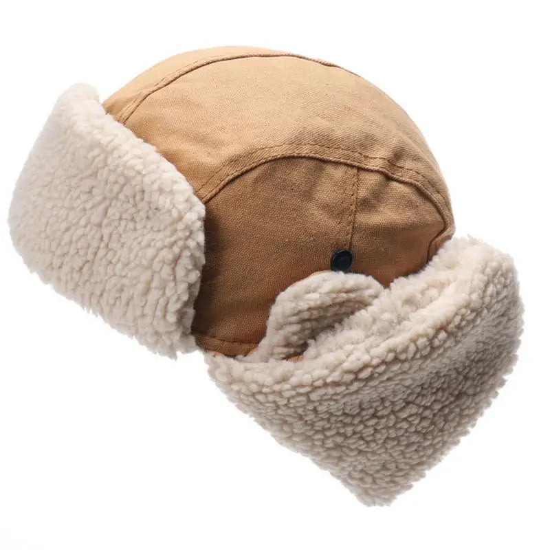 **Winter Ski Hat with Goggles and Ear Protection**