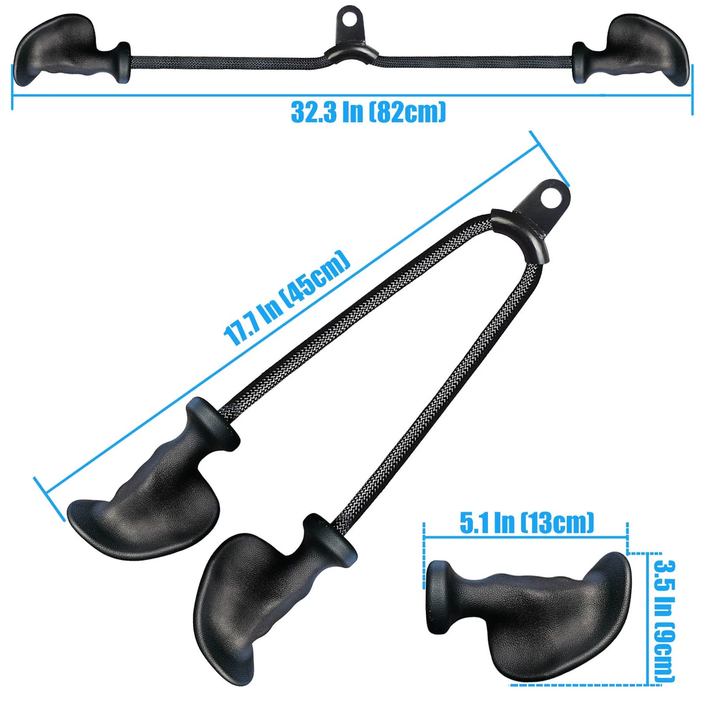 Ergonomic Cable Handle for Arm and Tricep Workouts