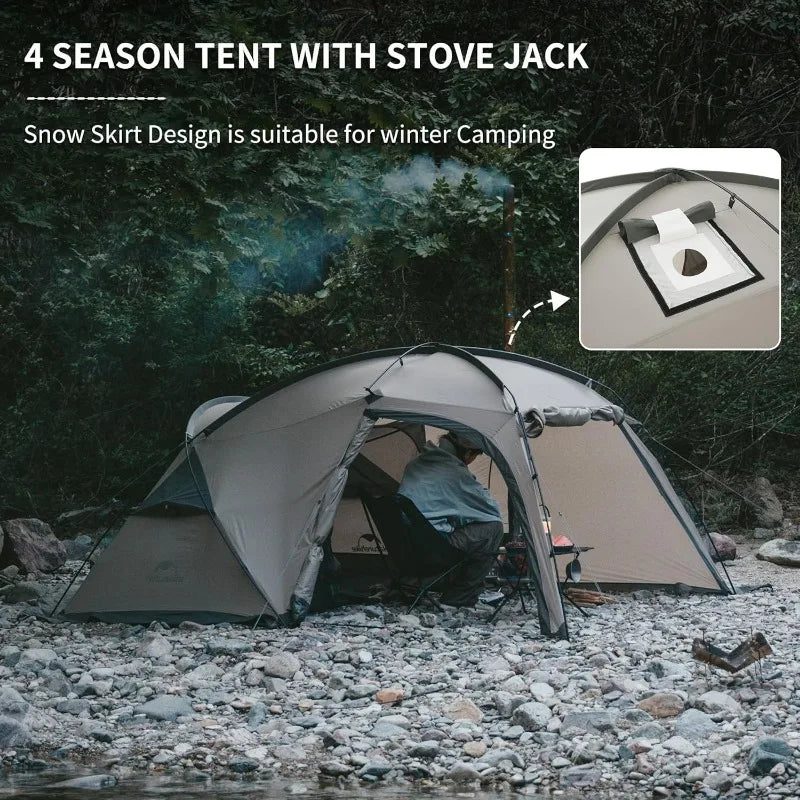 Four Season Cabin Tent with Stove Jack